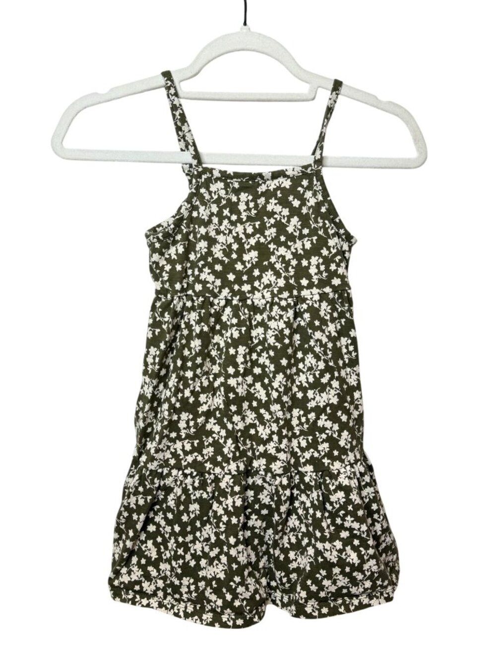 Gap Kids Girls Size S 6-7 Floral Sundress Green White Sleeveless Summer Dress